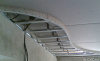 Монтаж двухуровнего сложного потолка из гклв с криволинейными элементами