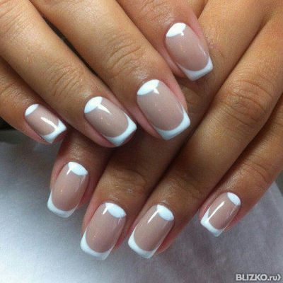 Фото маникюра гель-лаком французский маникюр на короткие ногти