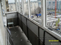 Остекление балкона, алюминиевые распашные рамы - 3 метра в к.