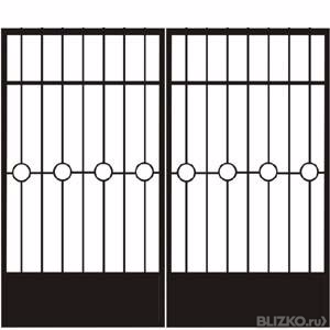 Ворота сварные с элементами художественной ковки