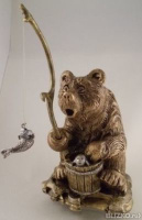Сувенир «Медведь – рыбак» (большой)