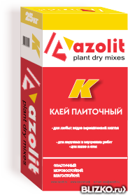 Клей для плитки Азолит-Кэ, 25 кг, высокой фиксации, армированный