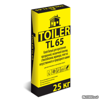 Клей для плитки белый TOILER TL 65- 25 кг