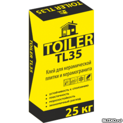 Клей для плитки TOILER TL 35- 25 кг