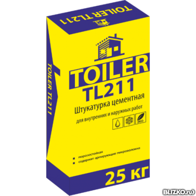 Штукатурка цементная TOILER TL 211-25 кг