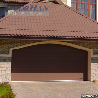 Ворота гаражные секционные DoorHan RSD01S №1 2500x2125 коричневые