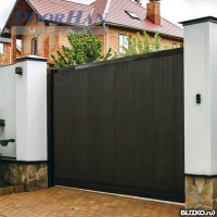 Комплект сдвижных ворот стандартный №6 коричневый (DHSS-4000 x 2100/8017)