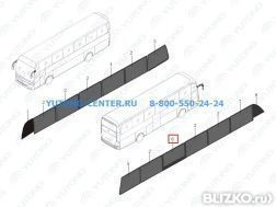 Стекло правое последнее (7-е) для YUTONG ZK6122H9