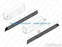 Стекло правое второе для YUTONG ZK6122H9