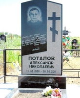 Нанесение портрета, даты, креста и букв на гранитный памятник 800-1200 мм