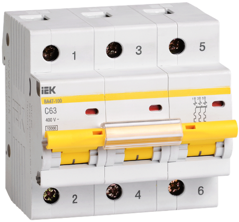 Выключатель автоматический ИЭК 47-100 3п 32А