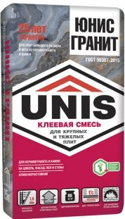 КЛЕЙ ПЛИТОЧНЫЙ UNIS ГРАНИТ (25КГ/48)