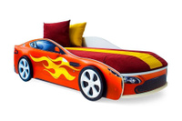 Кровать-машина с подъемным механизмом Бондмобиль красный