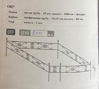 Оградка ритуальная кованая ОП7