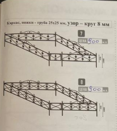 Оградки ритуальные кованые 7 и 8