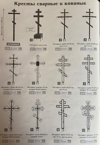 Крест на могилу из металла фото размеры чертежи