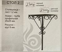 Стол на могилу металлический №2