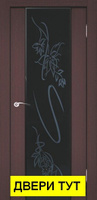 Межкомнатная дверь шпонированная Престиж №6 80 стекло венге черное, стразы