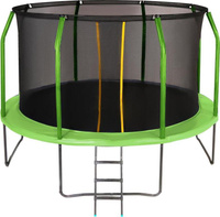 Батут JUMPY Premium 12 FT 3,66 м с лестницей и сеткой Green