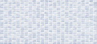 Керамическая плитка настенная Pudra мозаика, рельеф, голубой, 20x4
