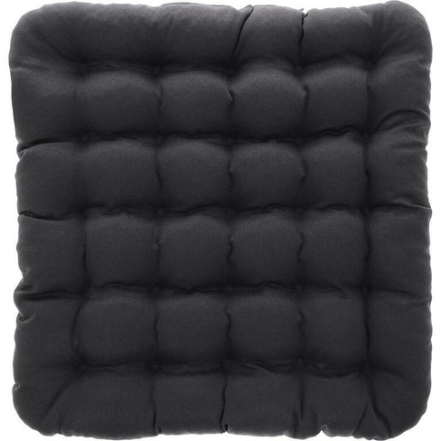 Подушка на стул (сидушка) Smart-Textile Уют 40х40 см лузга гречихи/смесовый со стежкой серая