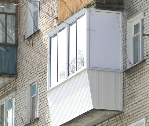 Вынос балкона по трем сторонам