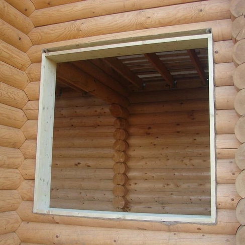 Монтаж обсадной коробки деревянного дома необработанной доской Сорт А