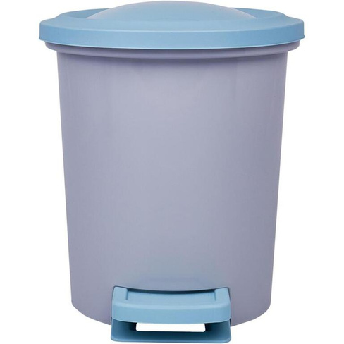 Ведро для мусора Spin&clean Vogue 6 л пластик серое/голубое (24.5x27 см)