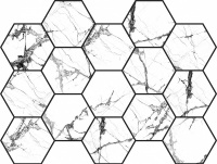 Керамическая мозаика Pamesa Ceramica Cr. Lux Malla Hex Cr Lux Iceberg White 086.297.0108.05163 22,5x32,5 см