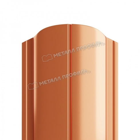 Металл Профиль Штакетник металлический МП ELLIPSE-O 19х126 (AGNETA-20-CopperCopper-0.5)