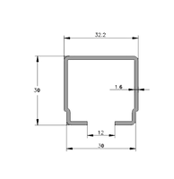 Направляющая 4м С-рельс H-C3001-4 (H-CO1-4)