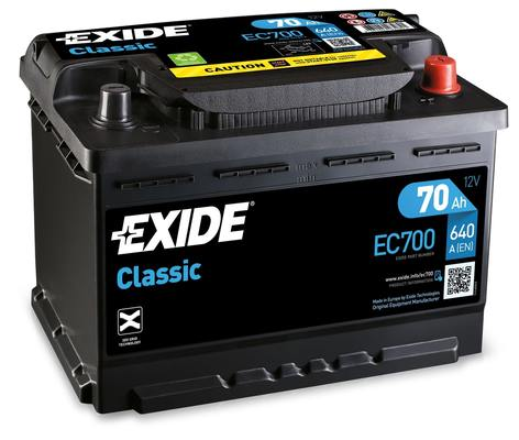 Аккумуляторная батарея Exide Classic EC700 (70Ач EN640A о.п.)