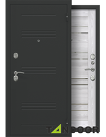 Входная дверь металлическая Tandoor Дублин Букле графит / Ясень 860х2050 мм