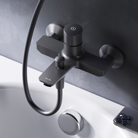 Смеситель для ванны и душа, нажимной Am.Pm X-Joy TouchReel (F85A10522) черный