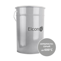 Эмаль термостойкая Elcon KO-8101 600 градусов серебристо-серая 25 кг