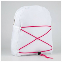 Рюкзак текстильный со шнуровкой, цвет белый NAZAMOK