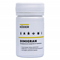 Koder Dimigran (Кёдр Димигран) средство от клопов, тараканов, блох, муравьев, мокриц, чешуйниц, 50 мл