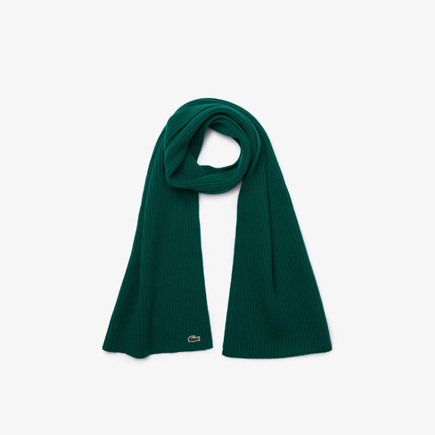 Женский шерстяной шарф Lacoste с закрученными краями