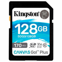 Карта памяти SDXC 128GB KINGSTON Canvas Go Plus UHS-I U3 170 Мб/с class 10 SDG3/128GB