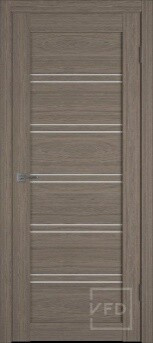 Межкомнатная дверь экошпон ВФД Atum Pro X28 brun oak white cloud остекленная