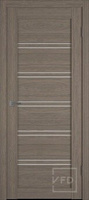 Межкомнатная дверь экошпон ВФД Atum Pro X28 brun oak white cloud остекленная