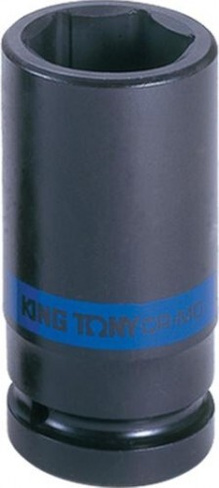 Ударная головка шестигранная с посадкой 1" KING TONY 843527М 27 мм глубокая [843527M]