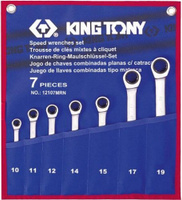 Набор комбинированных ключей с трещоткой KING TONY 12107MRN 7 предметов