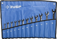 Набор ключей комбинированных ЗУБР МАСТЕР гаечных трещоточных 8-22 мм, 12 предметов
