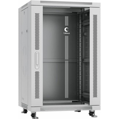 Монтажный телекоммуникационный напольный шкаф для оборудования Cabeus SH-05C-18U60/80