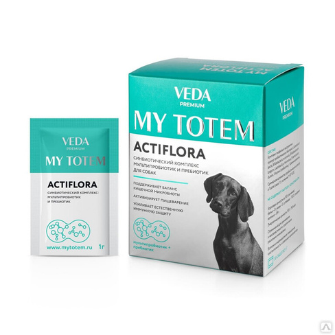 Актифлора MY TOTEM ACTIFLORA пробиотик синбиотический комплекс для собак, 1 саше 1гр