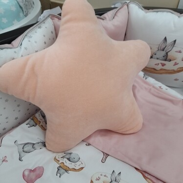 Подушка для кормления ребенка на манжете арт. ПКР-звездочка -розовая (Н)