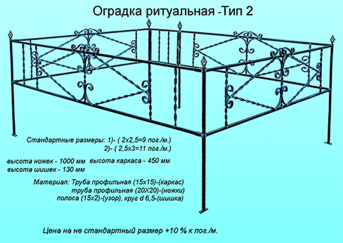 Ограждение металлическое № 2