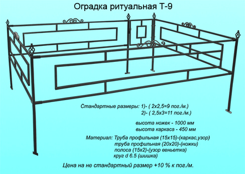 Ограждение металлическое № 9