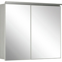 Зеркальный шкаф De Aqua Алюминиум 90х76,5 с подсветкой, серебро (261753)